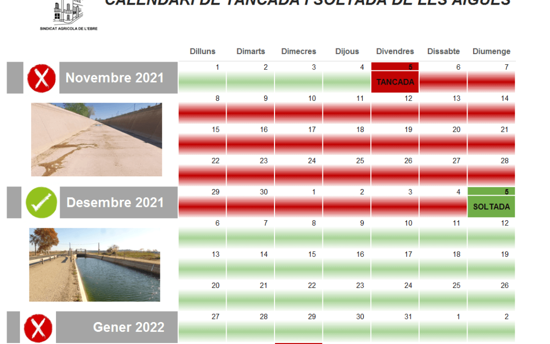Calendari Tancada i Soltada