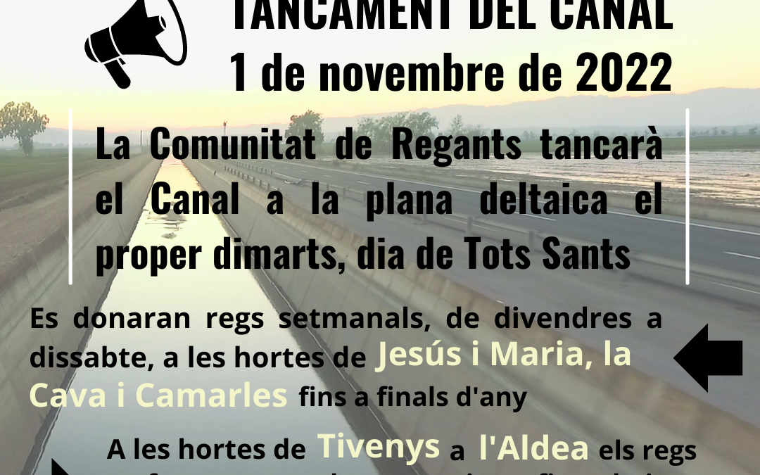 Tancament del canal