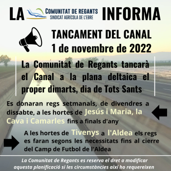 Tancament del canal