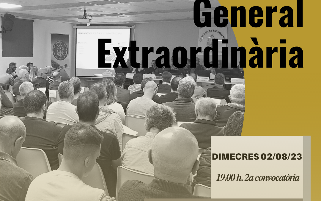 Junta General Extraordinària 02.08.23
