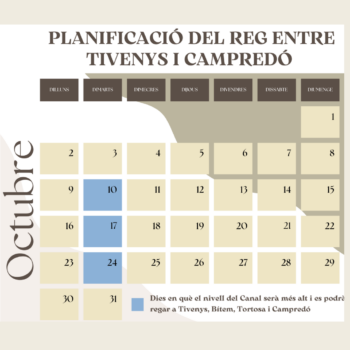 Calendari Regs Octubre