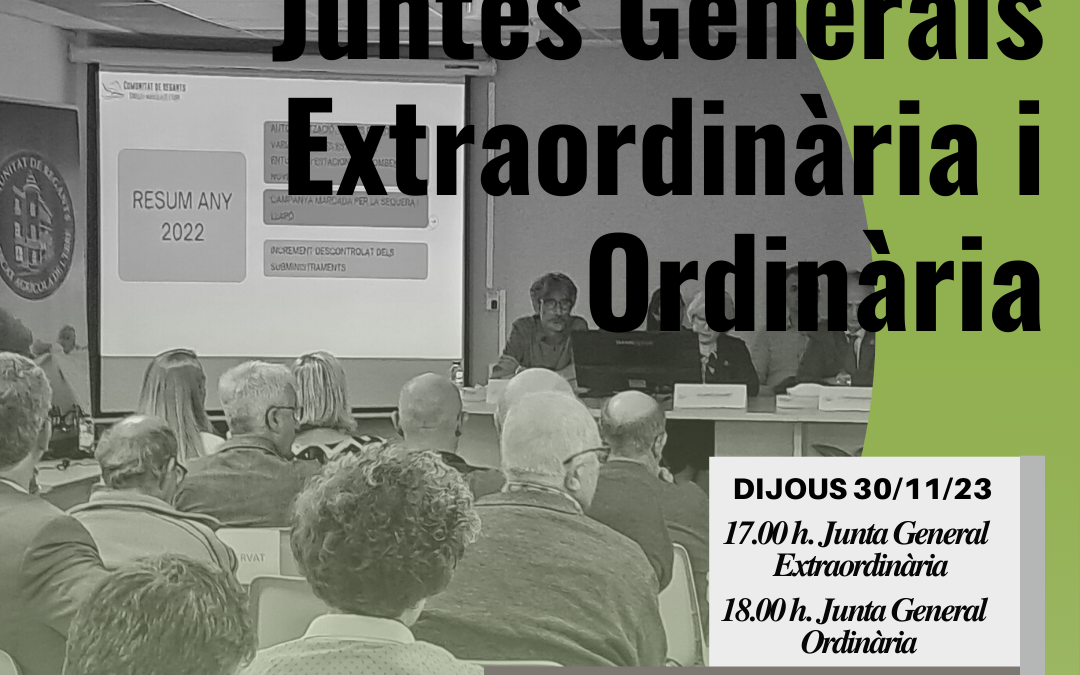 Junta General Ordinària 30.11.23