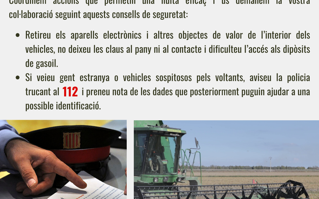 240925_Recomanacions Mossos per la sega
