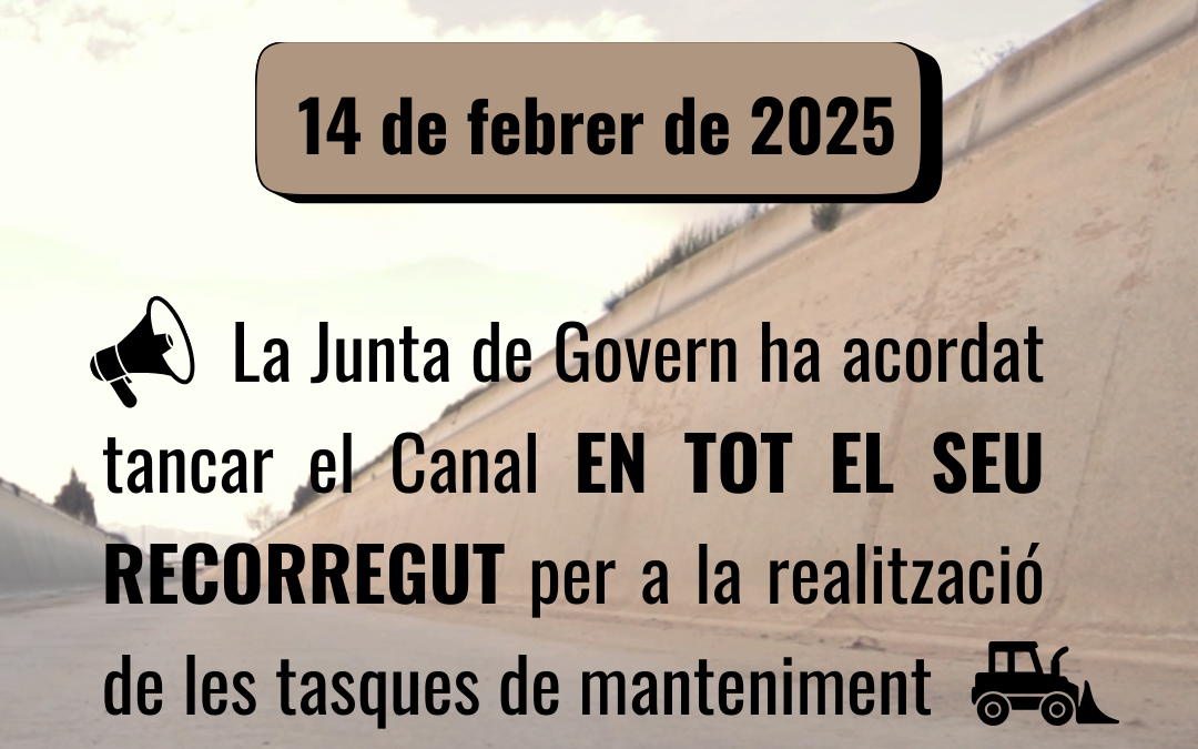 Tancament del Canal 14-02-25